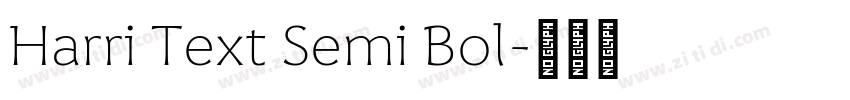 Harri Text Semi Bol字体转换